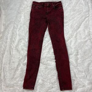 Kill City Hi Wire High skinny red black jeans size 28